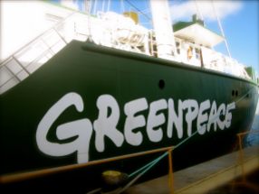 May 2012: A visit to the Rainbow Warrior, ship from Greenpeace on Brazilian Waters.