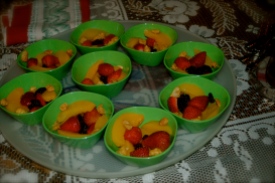 A heathy option: colorful & delicious fruit bowl
